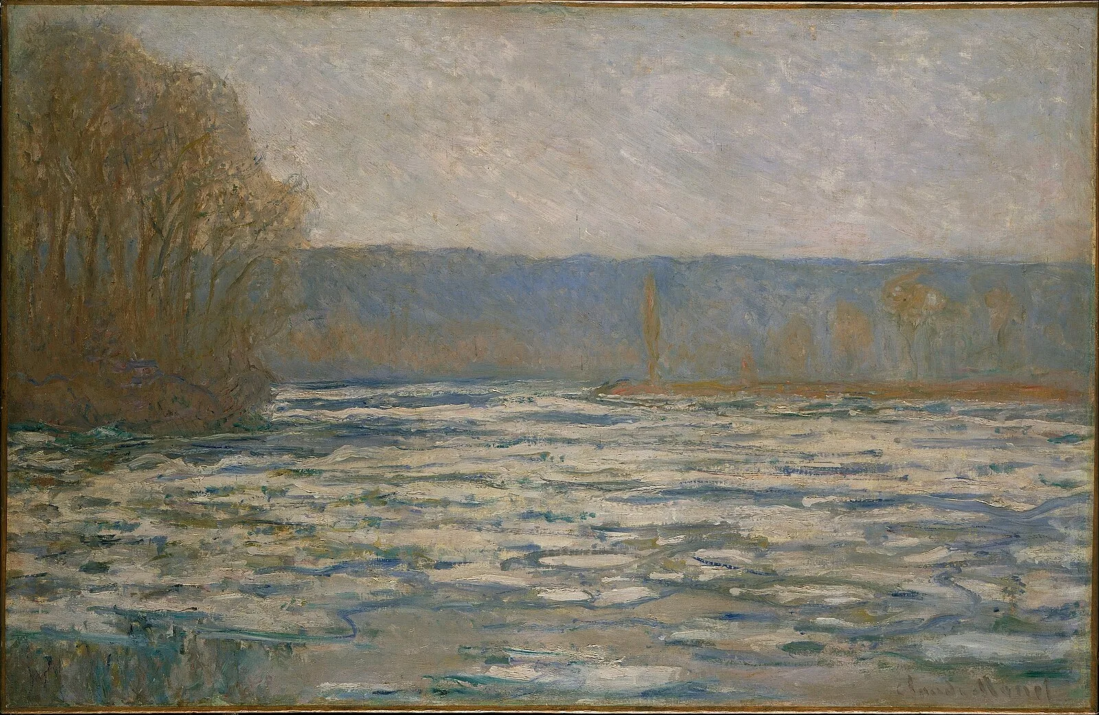 Ice breaking-up near Bennecourt