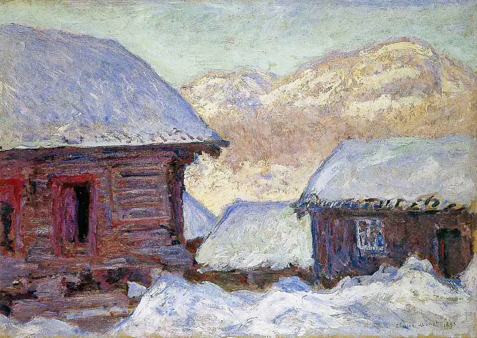 Houses in the Snow and Mount Kolsaas