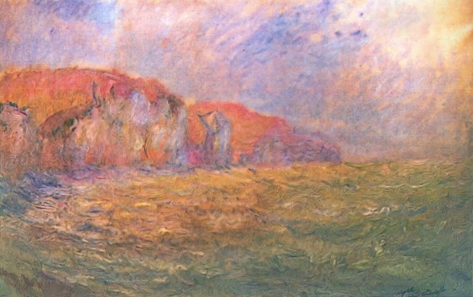 Cliffs at Pourville, Rough Sea
