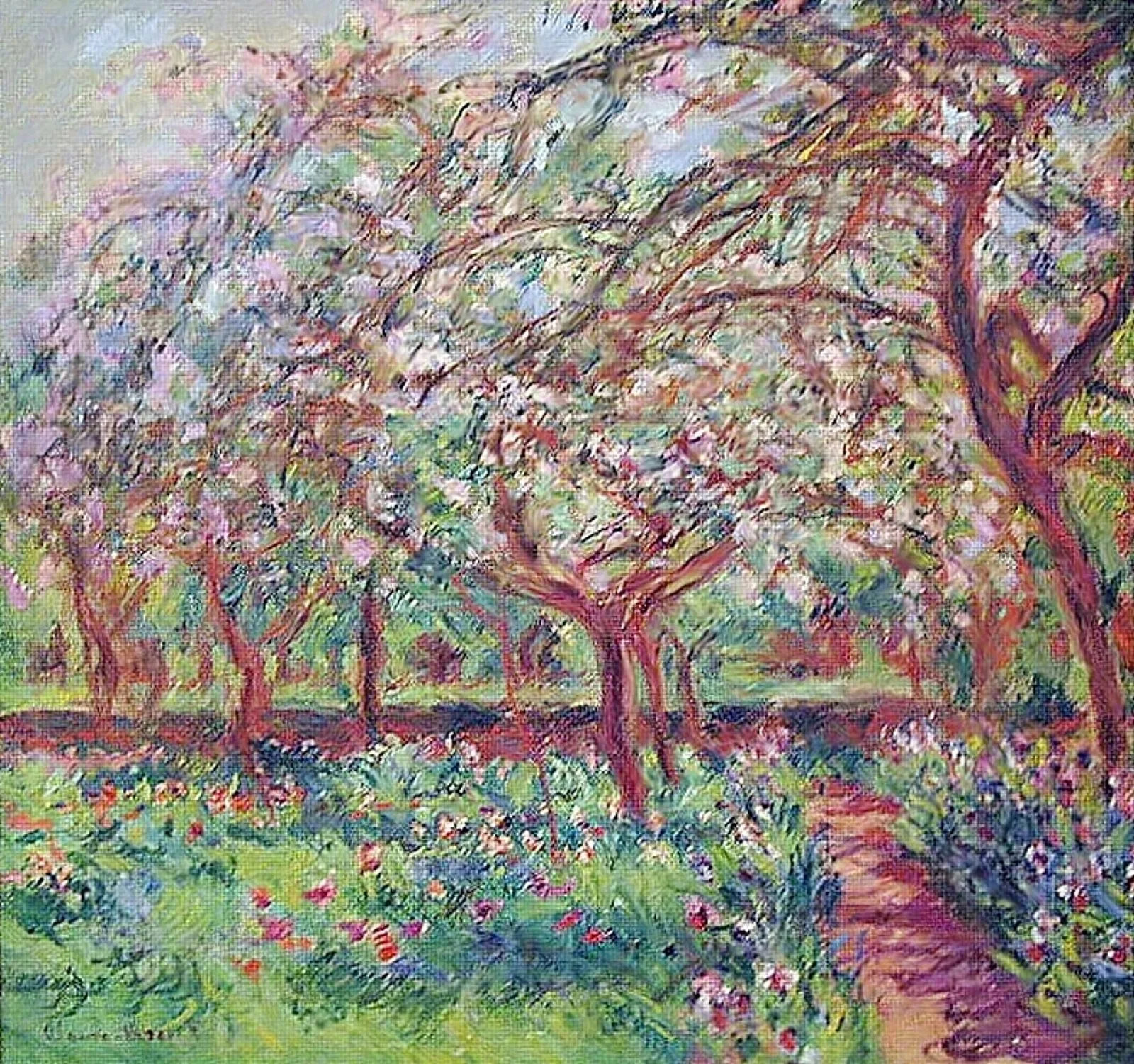 Apple Trees in Bloom at Giverny