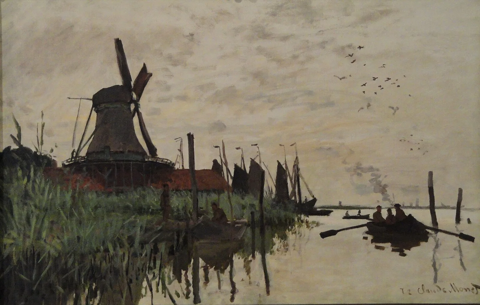 Windmill and Boats near Zaandam