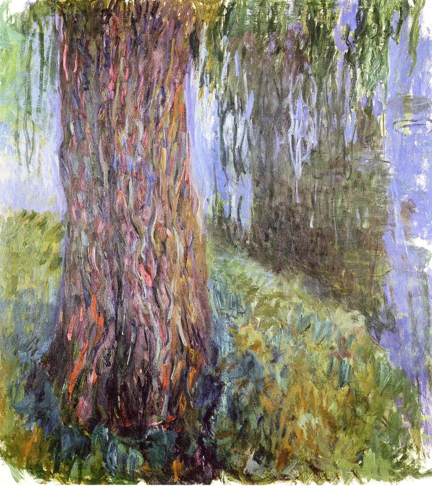 Weeping Willow and Water-Lily Pond