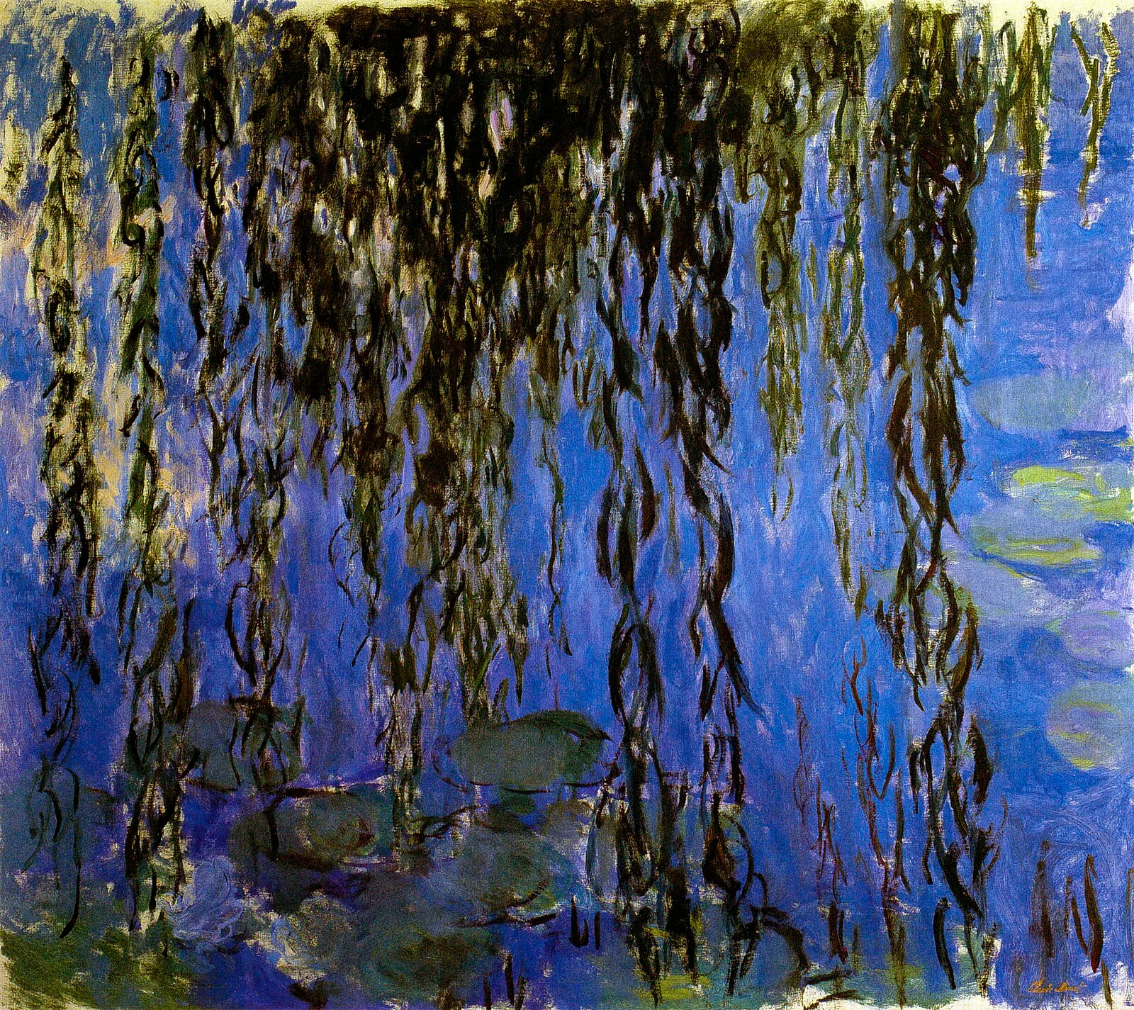 Weeping Willow and Water-Lily Pond
