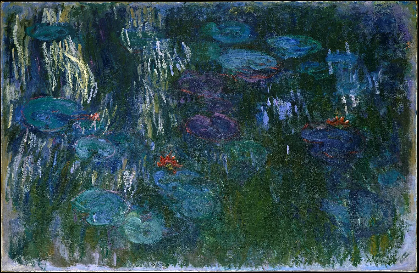 Water-Lilies, Reflections of a Weeping Willow