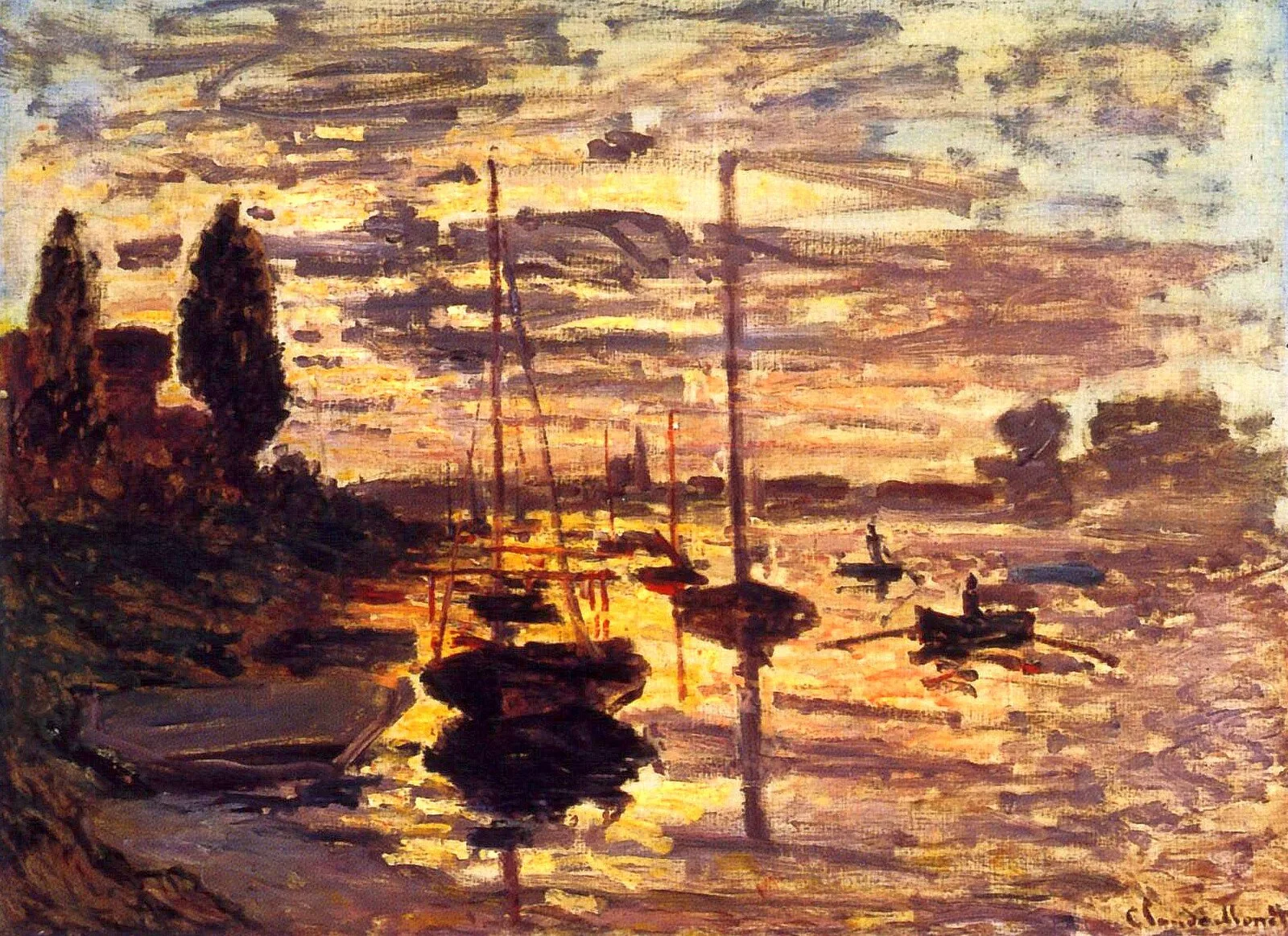 At Le Petit-Gennevilliers, Sunset