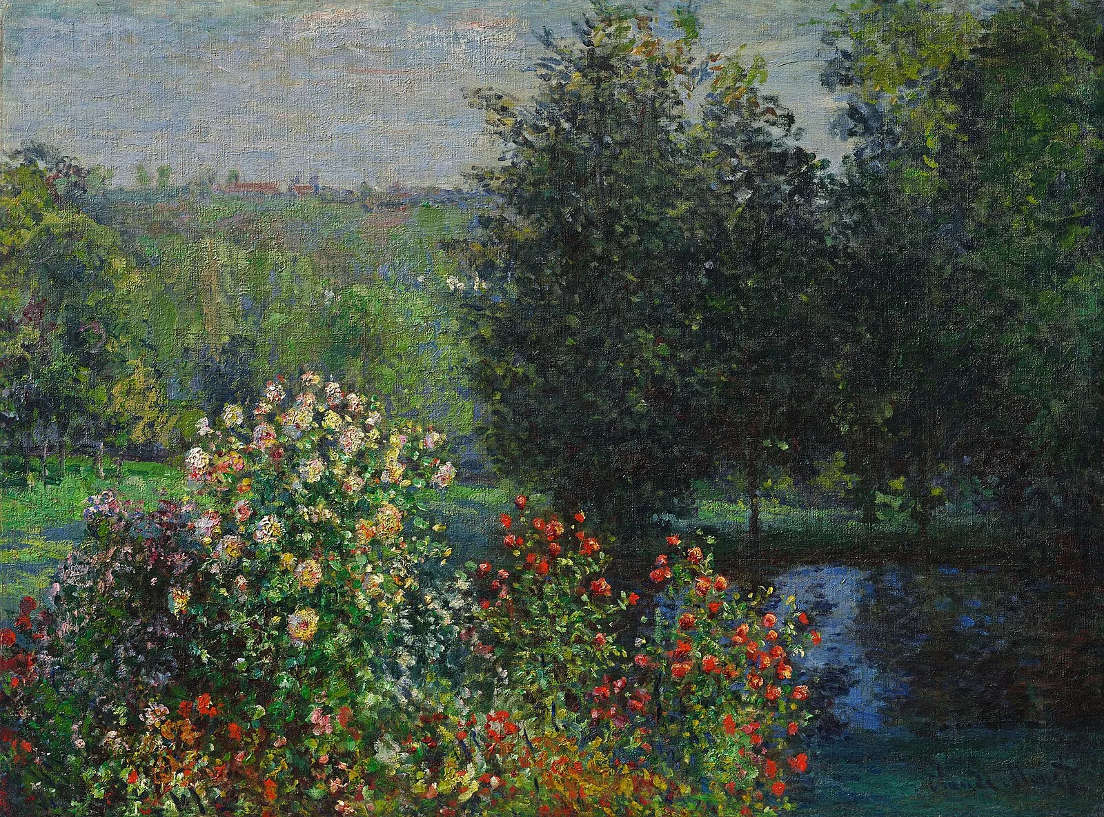 Rose Bushes in the Garden at Montgeron