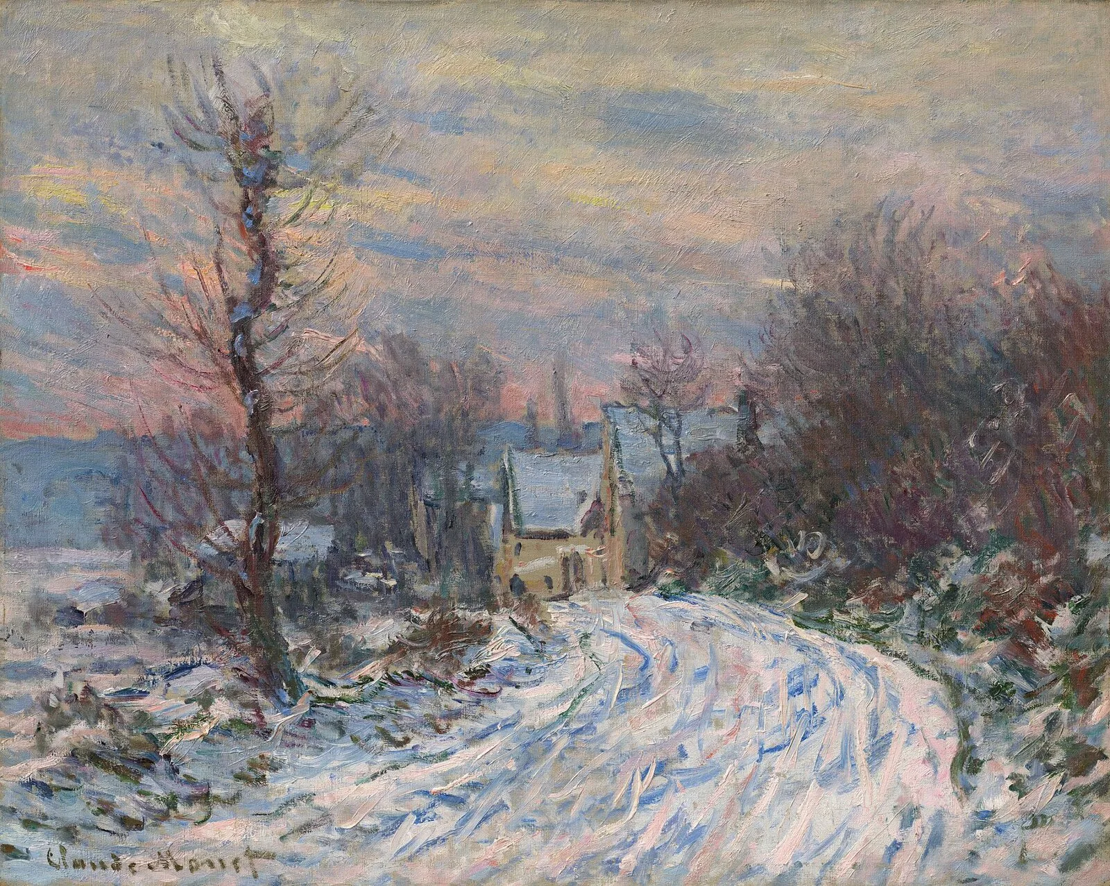 Road to Giverny in Winter