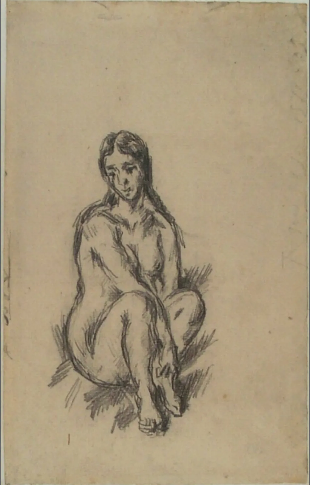Baigneuse assise