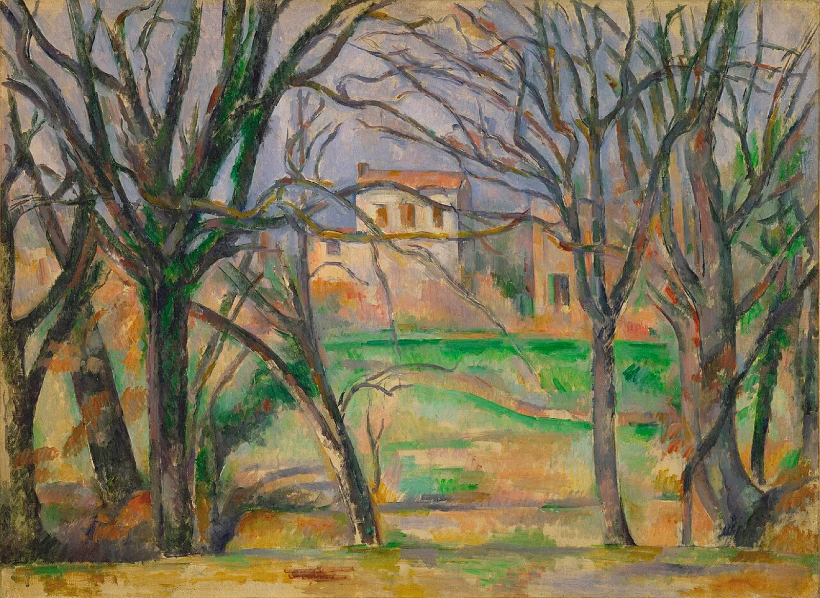 Arbres et maisons au lieu dit La Durane (Trees and Houses)