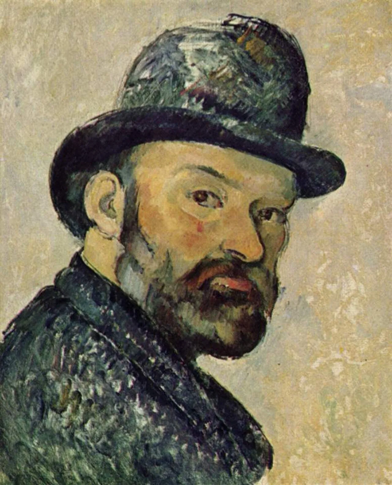Cézanne with bowler hat, sketch