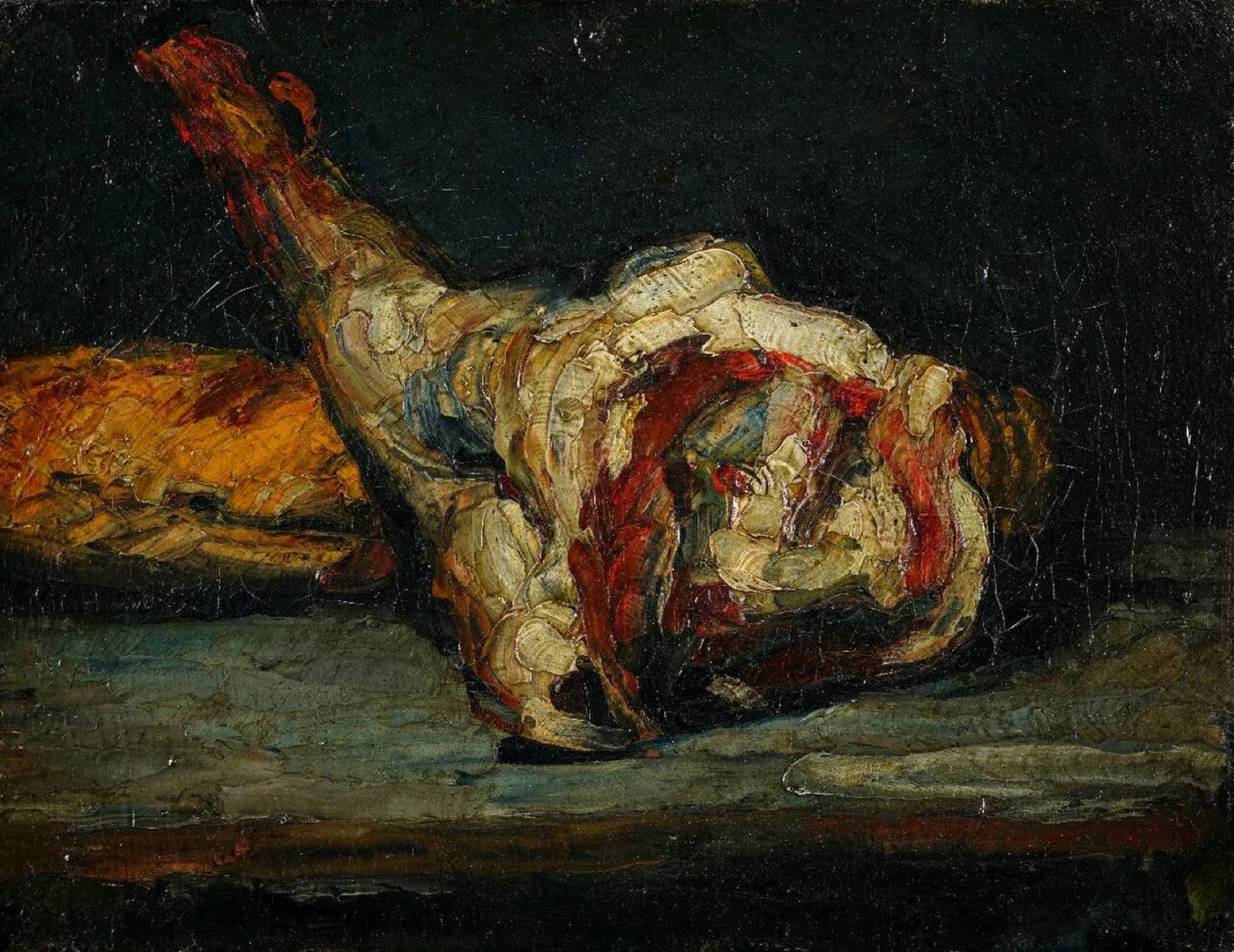 Still Life of a Leg of Mutton and Bread