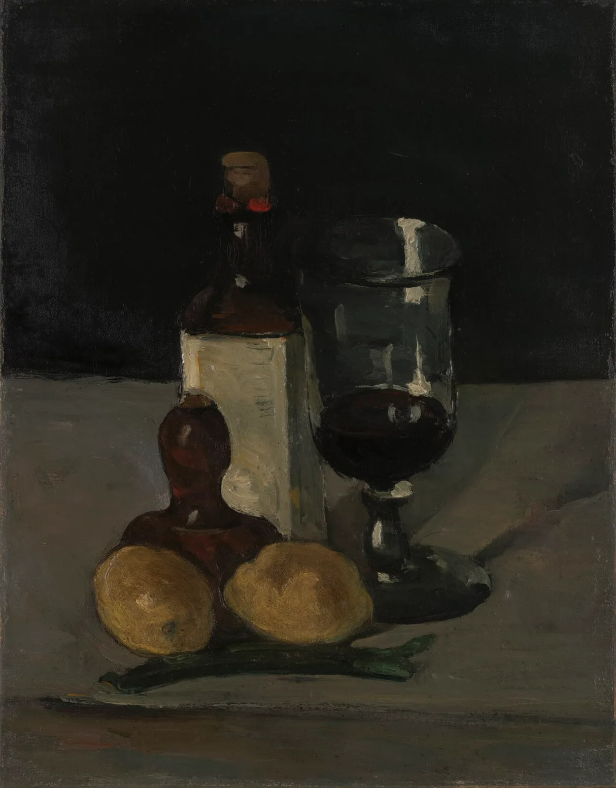 Still Life with Bottle, Glass, and Lemon (Bouteille, verre et citrons)