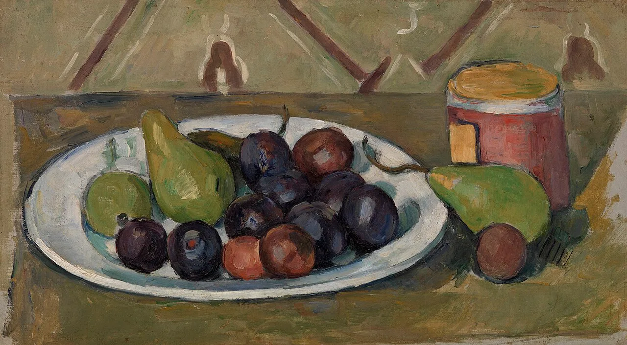 Plate with Fruit and Pot of Preserves (Assiette avec fruits et pot de conserves)