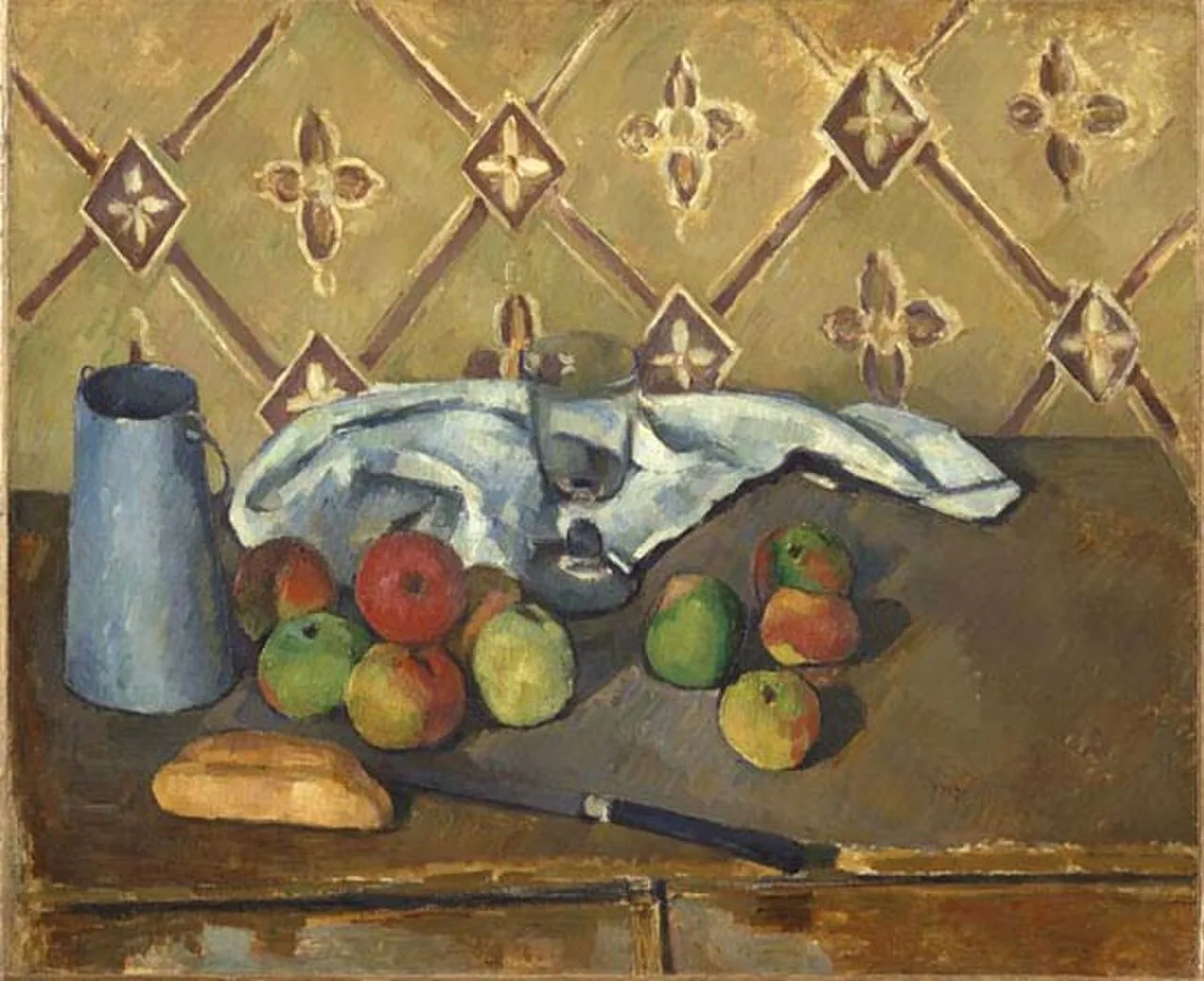 Fruits, napkin and milk box