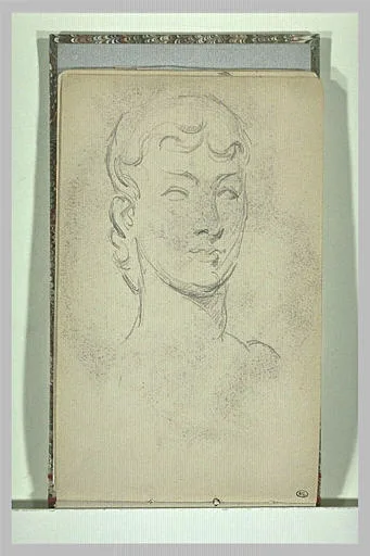Tête de femme, vue de face