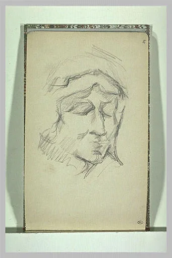 Visage de femme aux yeux fermés