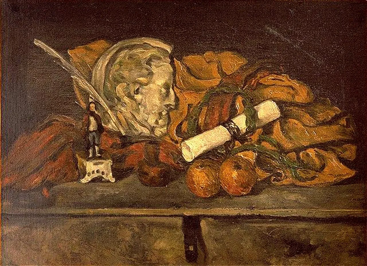 Nature morte au médaillon de Philippe Solari (Still life with a medaillon of Solari)
