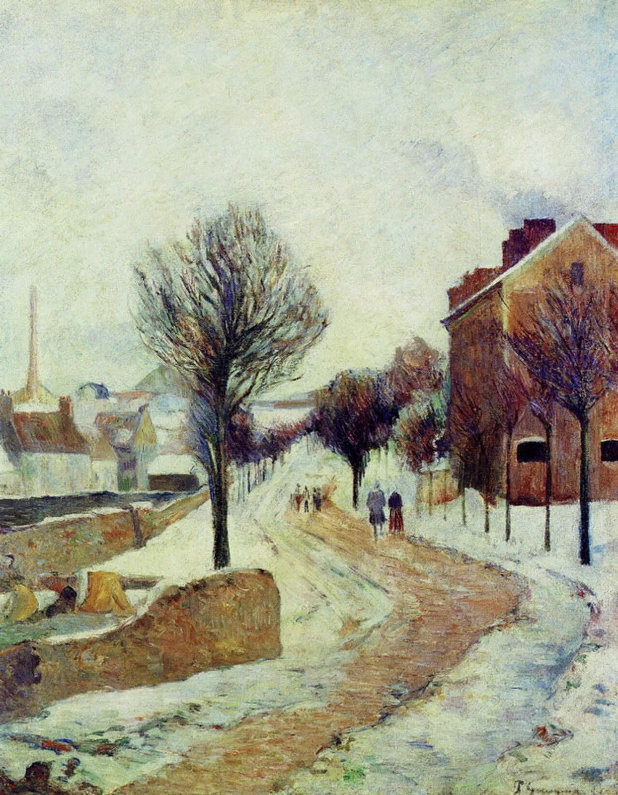 Suburb under Snow (Winter Day)