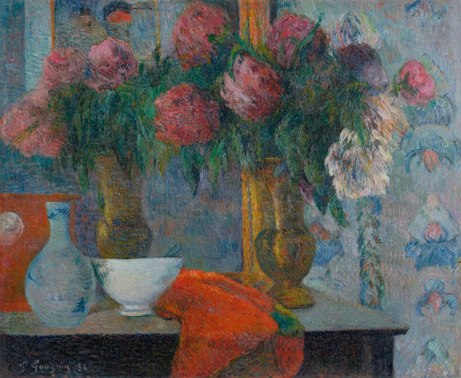Stil life with white vase