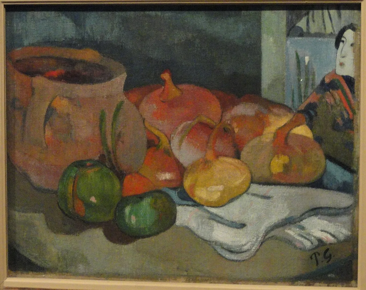 Still Life with Onion and Japanese Woodcut