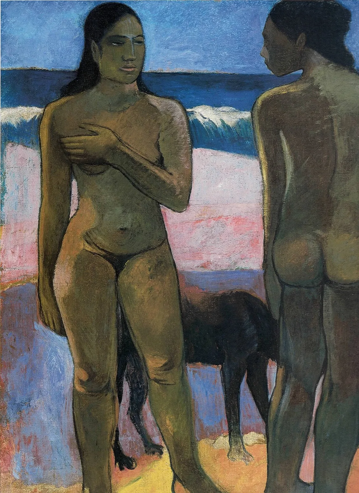 Two Nudes on a Tahitian Beach