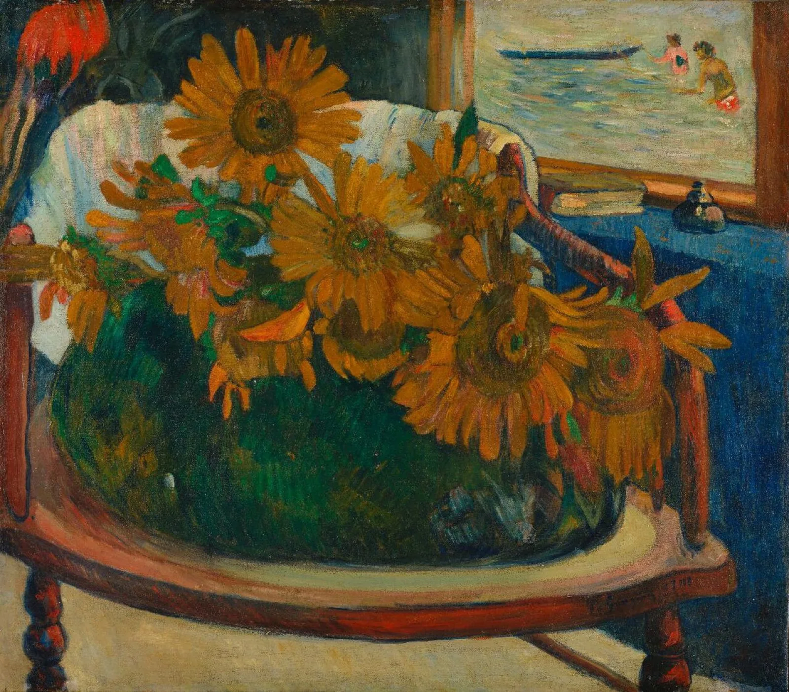 Sunflowers on an Armchair