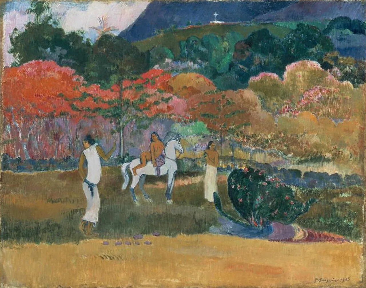 Women and a White Horse