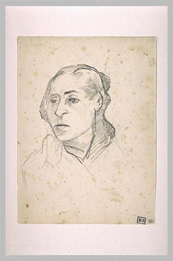 Etude de tête de femme, vue en buste