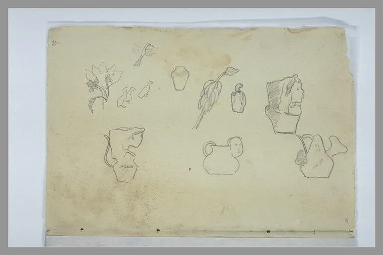 Etude de céramique et de fleurs