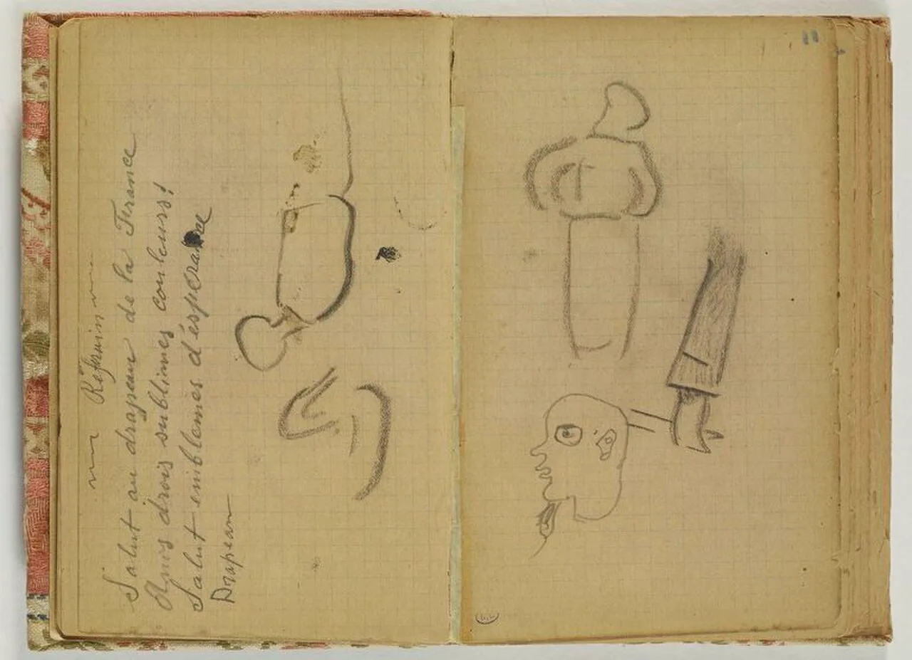 Croquis; annotations manuscrites