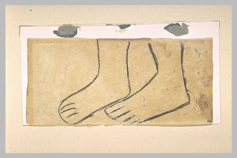 Etude de deux pieds, tournés vers la gauche