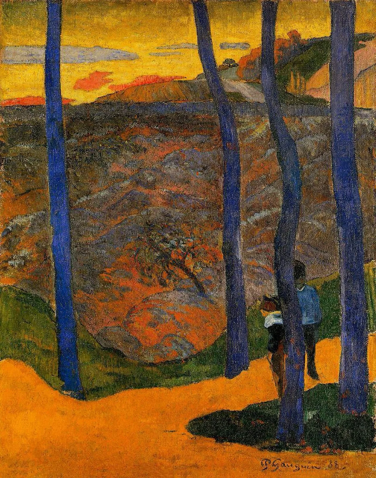 Blue Tree Trunks. Arles