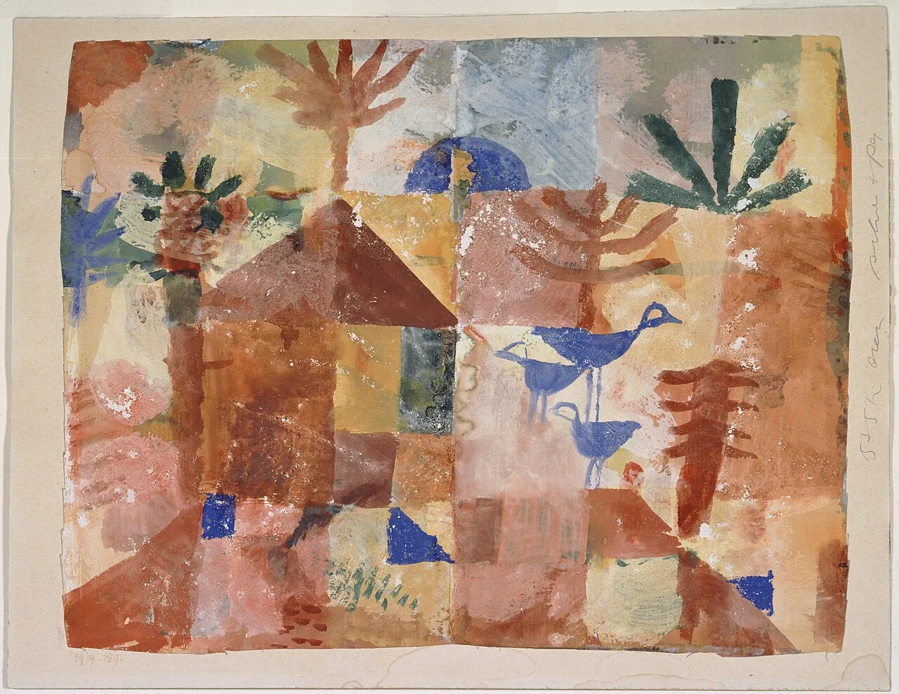Landscape with Bluebirds