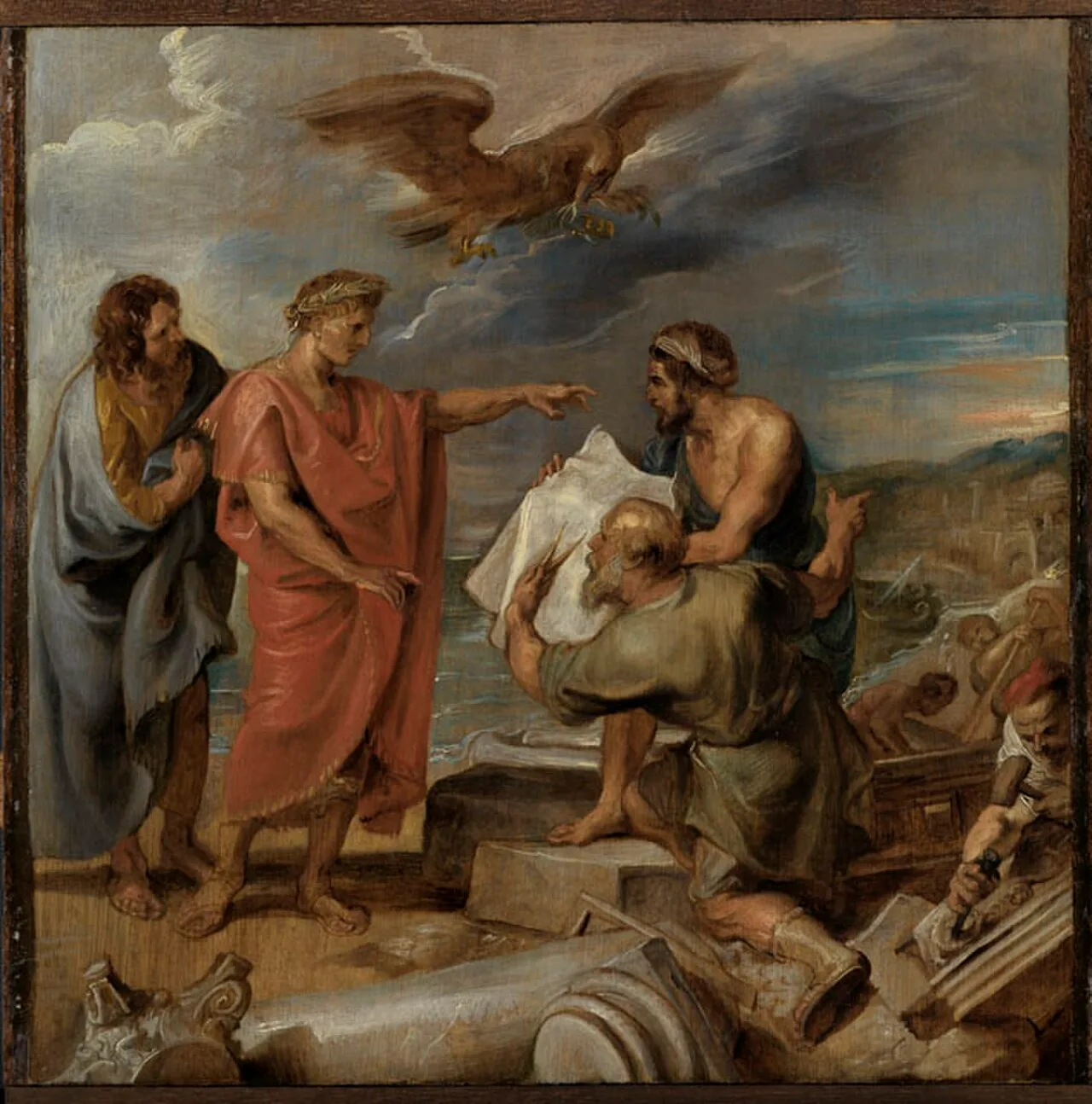 Constantine directing the Building of Constantinople