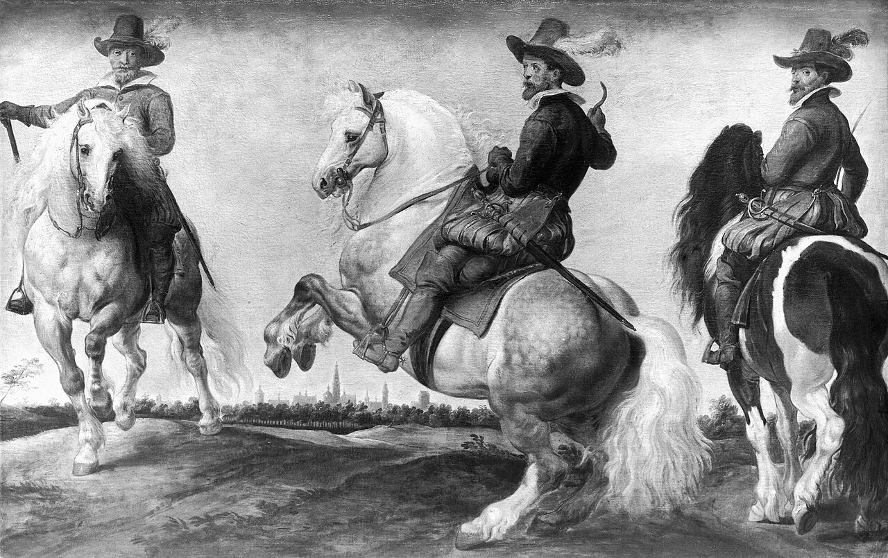 Three riders in different positions