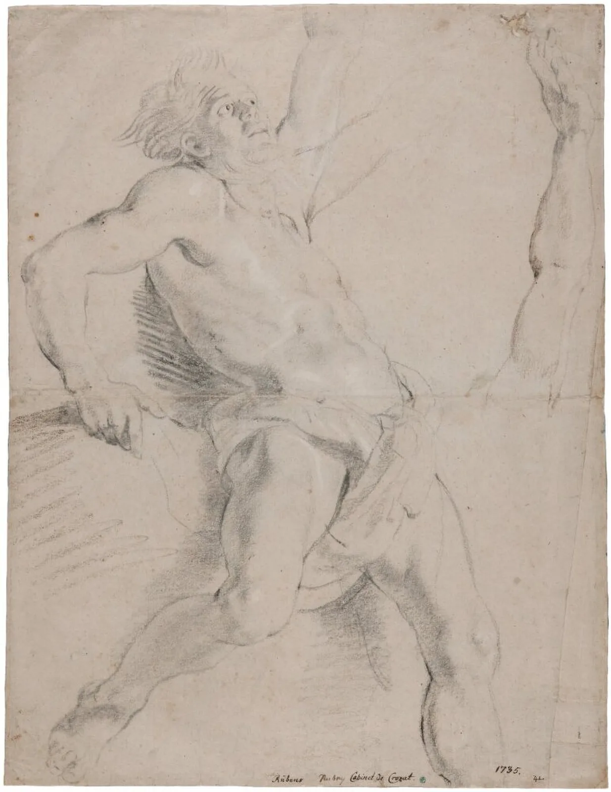 Nude Man Leaning Back, Study for the Figure of Job