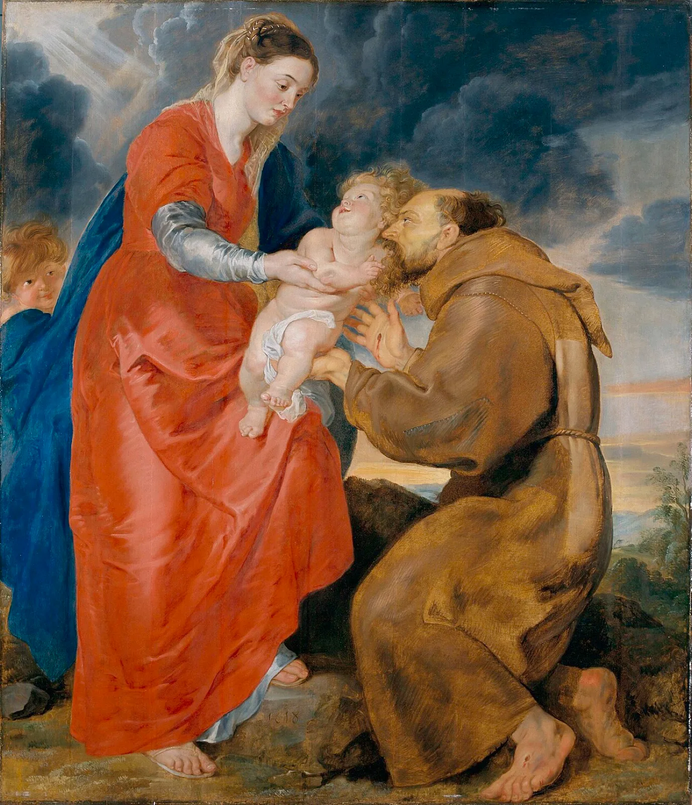 Saint Francis receiving the infant Christ (No. 2)