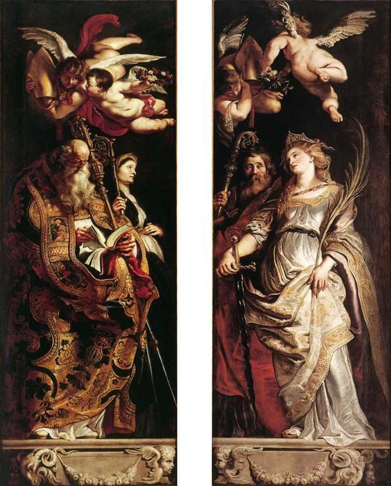 Raising of the Cross: Sts Amand and Walpurgis