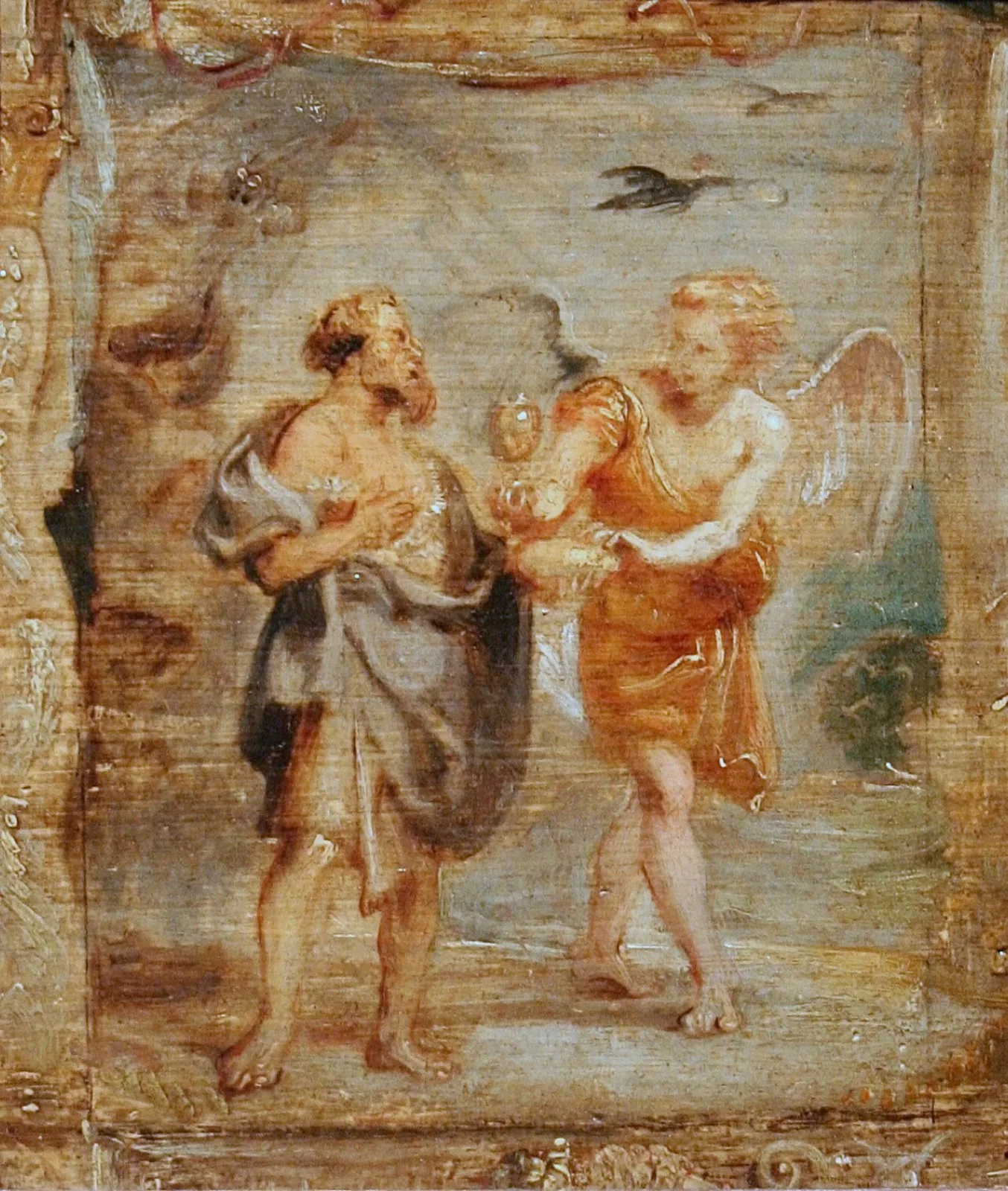 Elijah fed by the angel on Mount Horeb (I Kings 19:5-6)