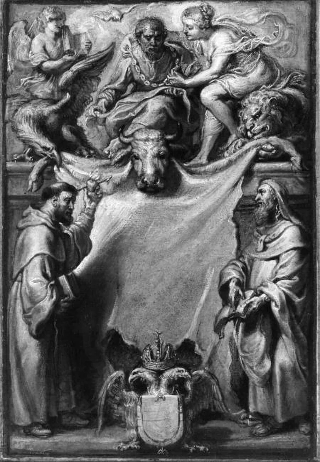 Modello for the Title-Page to Corderius's 'Commentaries on Saint Luke'