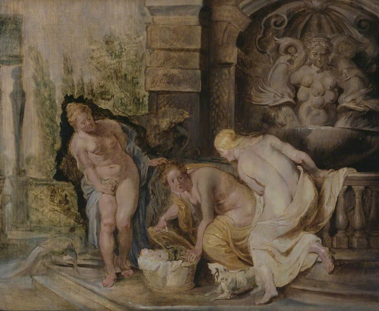 Daughters of Cecrops Discovering Erichthonius