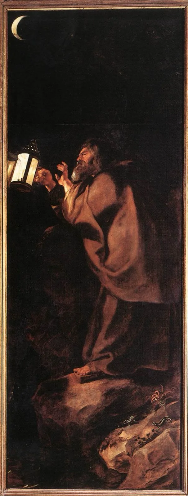Hermit with a lamp
