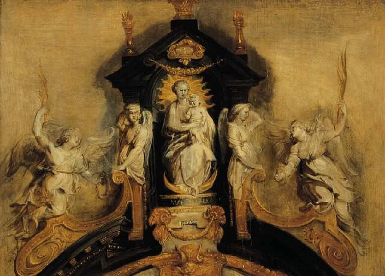 Design for the crowning of the high altar of the Church of the Jesuits in Antwerp (now St. Carolus Borromeus)