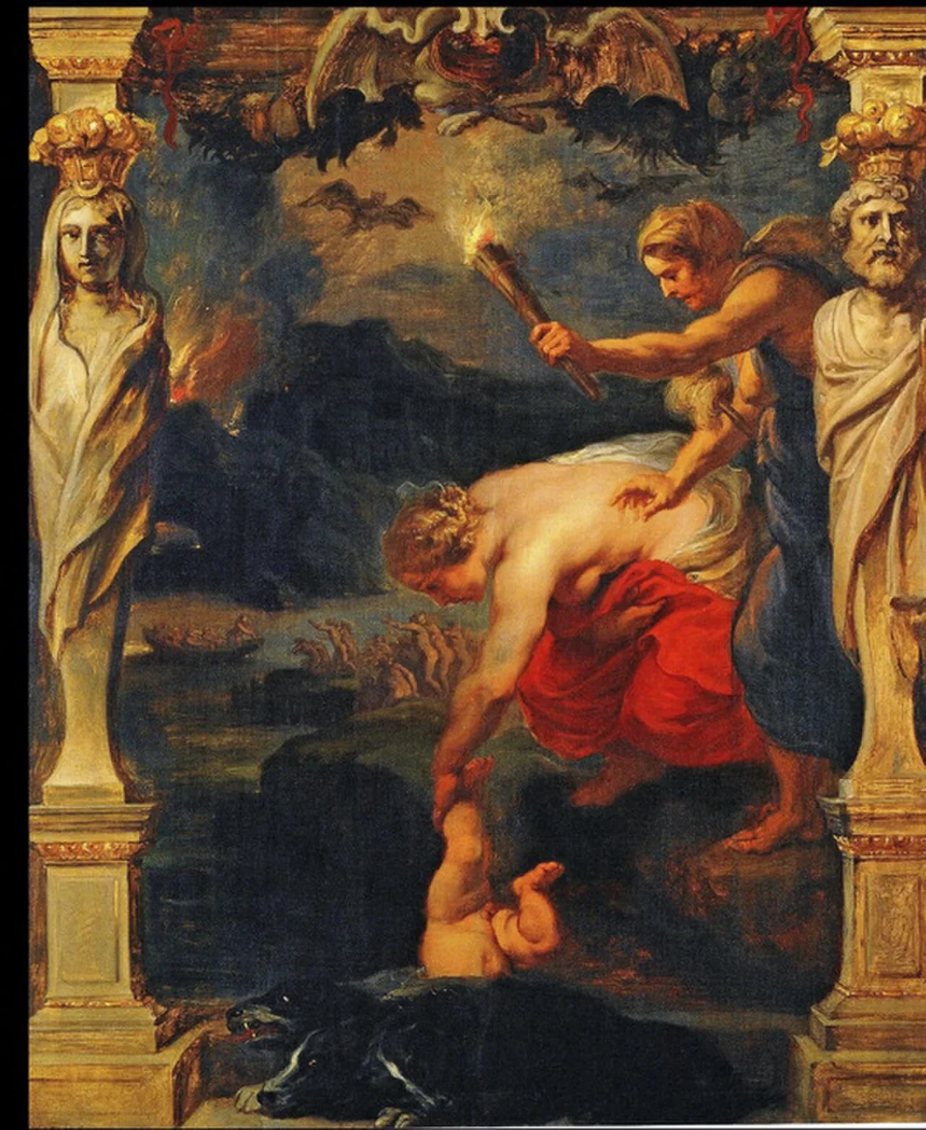 Achilles dipped into the river Styx (No. 1)