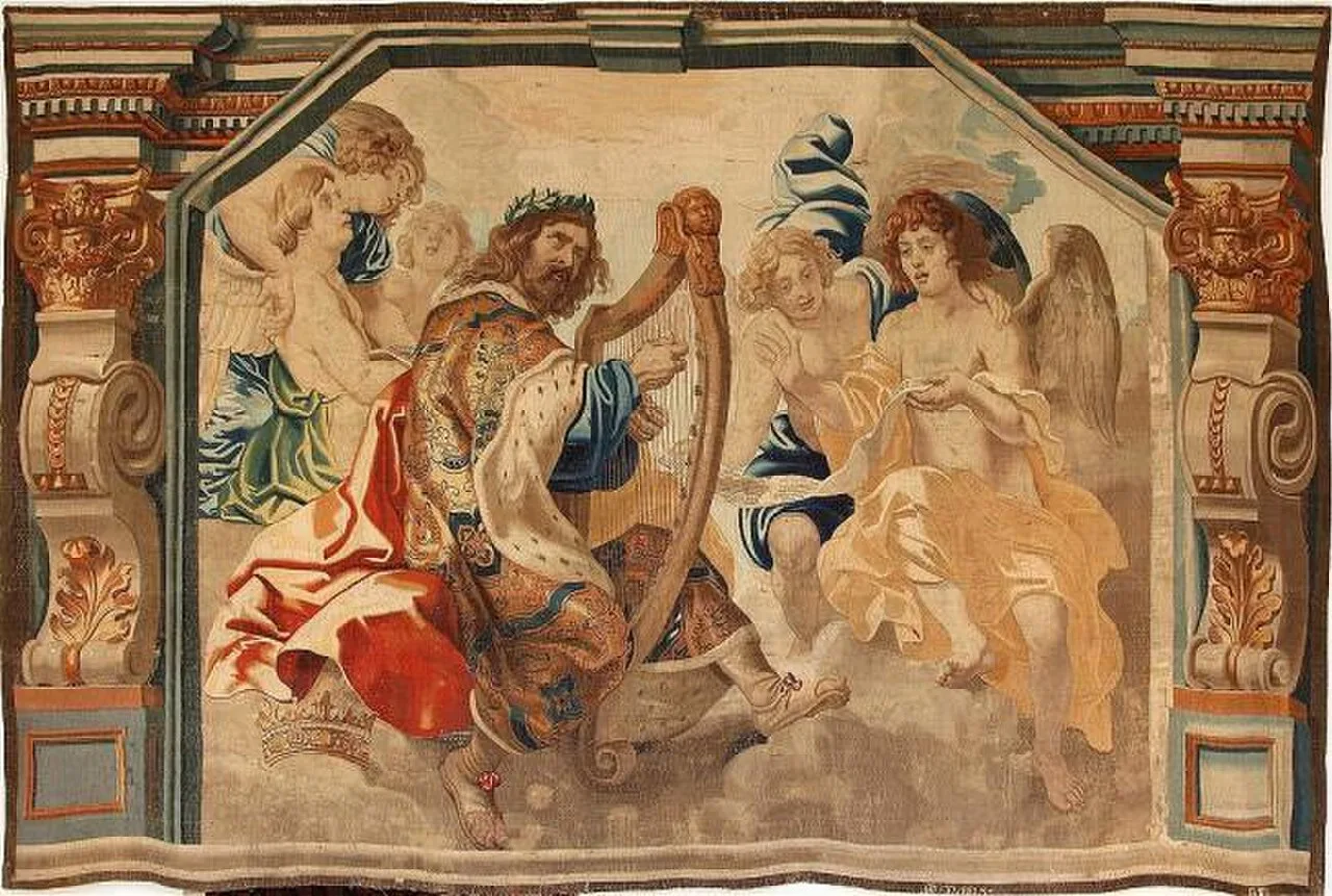 King David playing the harp