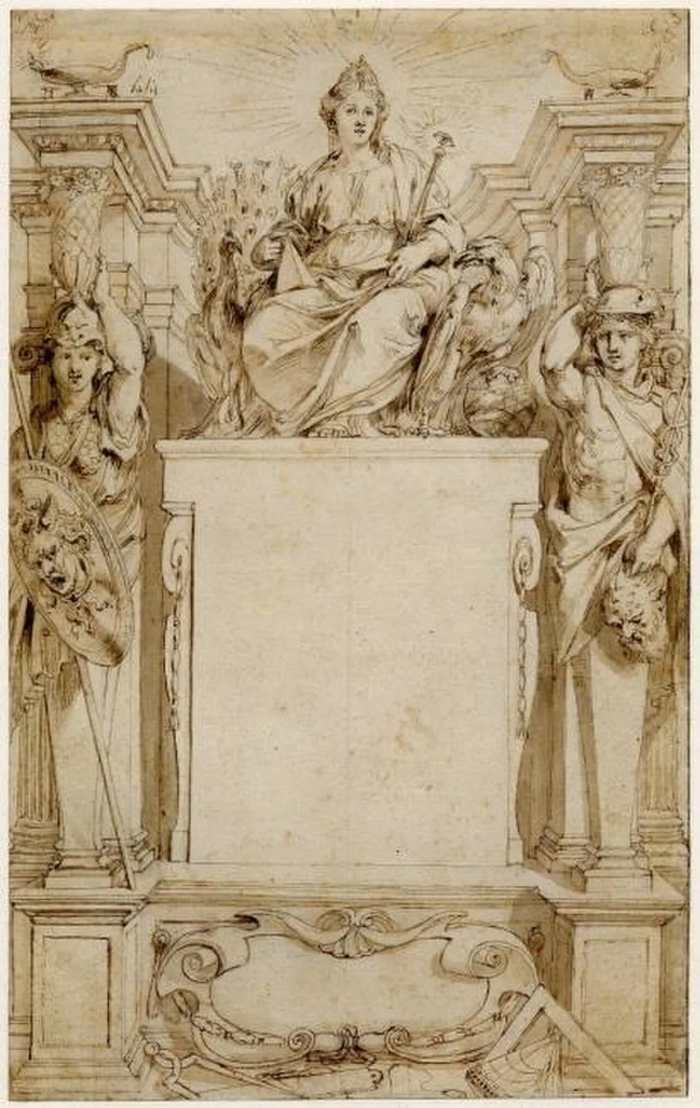 draft titlepage for Opticorum libri sex by Franciscus Aguilon, circa