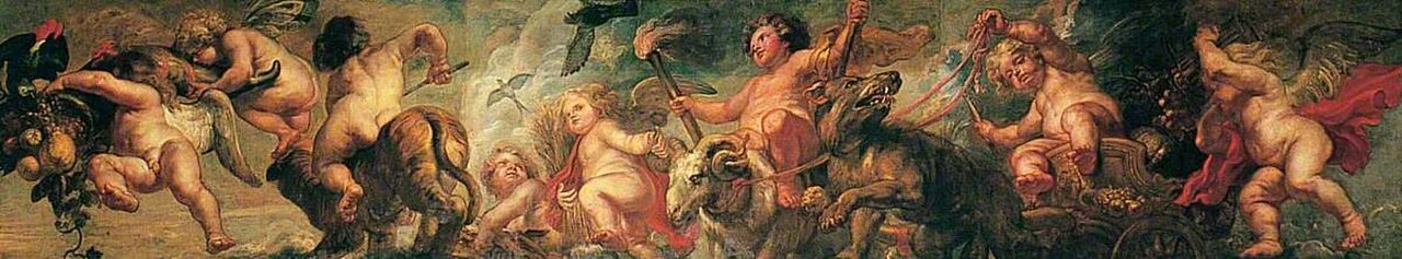 Genii Playing with Animals