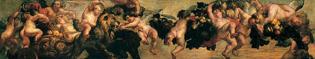 Genii Bearing a Garland