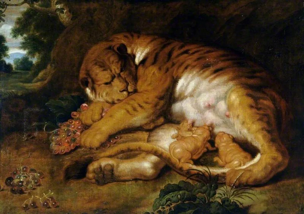 Tigress with Her Cubs