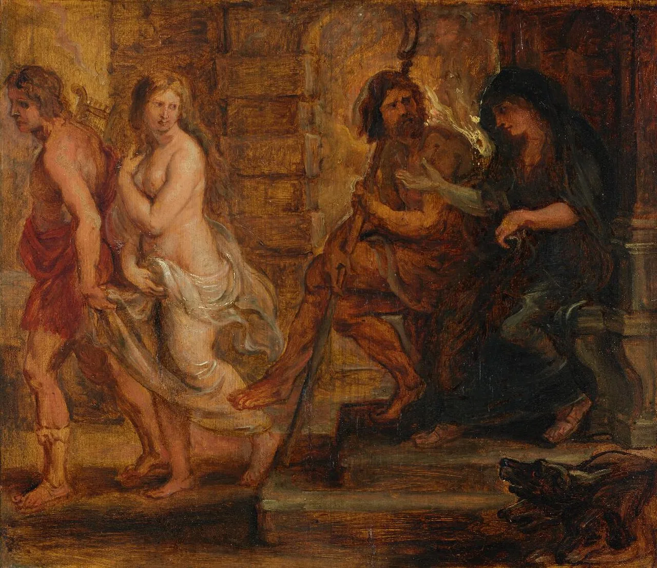 Orpheus und Eurydike vor Pluto und Proserpina